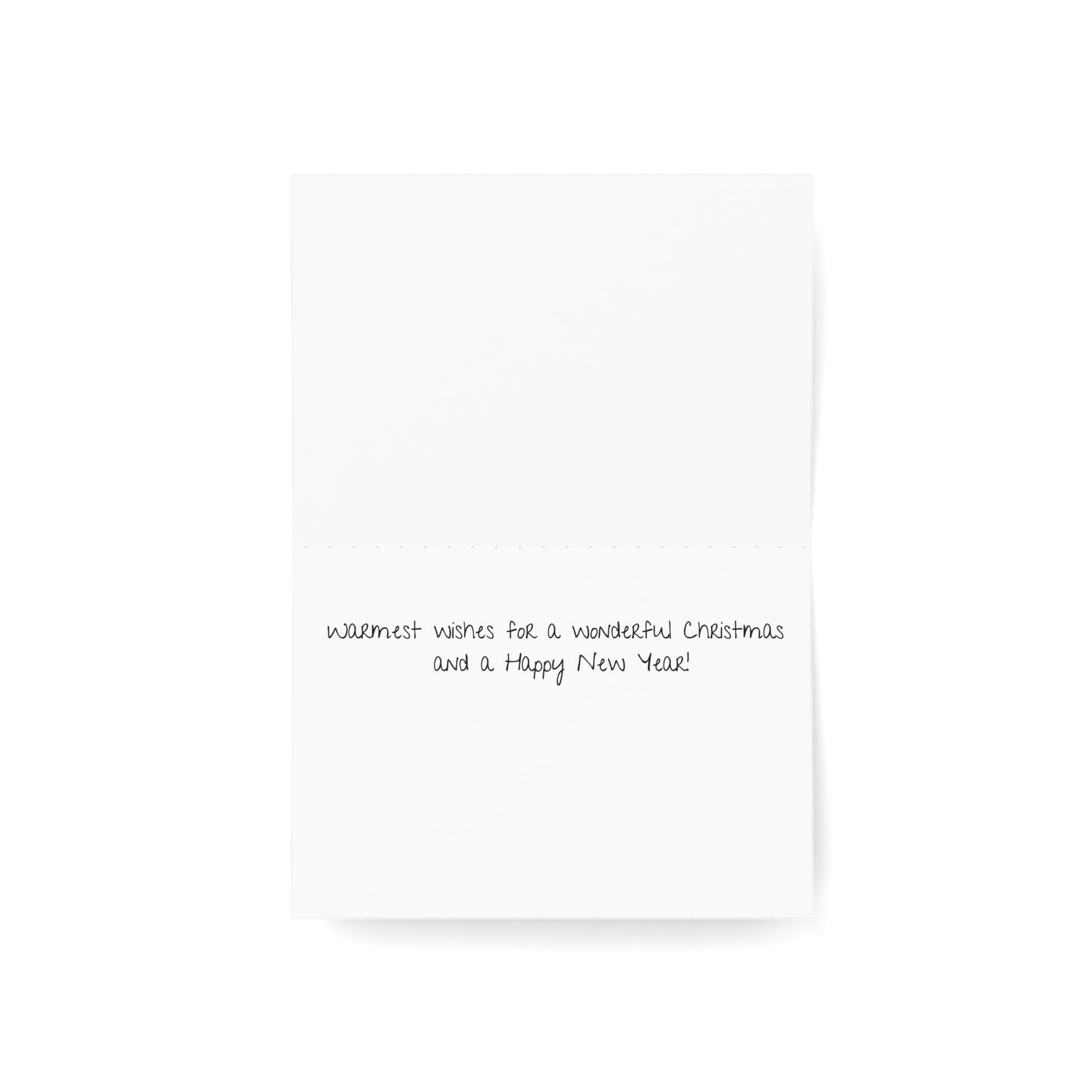 Christmas Star Greeting Cards – Religious Holiday Cards with Santa Silhouette (Pack of 1, 10, 30, 50)