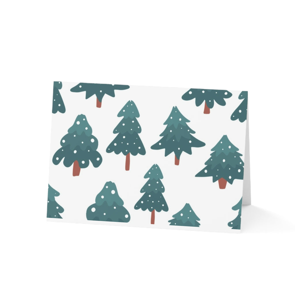 Holiday Tree Gift-Striped Greeting Cards — Pack of 1/10/30/50