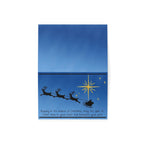 Christmas Star Greeting Cards – Religious Holiday Cards with Santa Silhouette (Pack of 1, 10, 30, 50)
